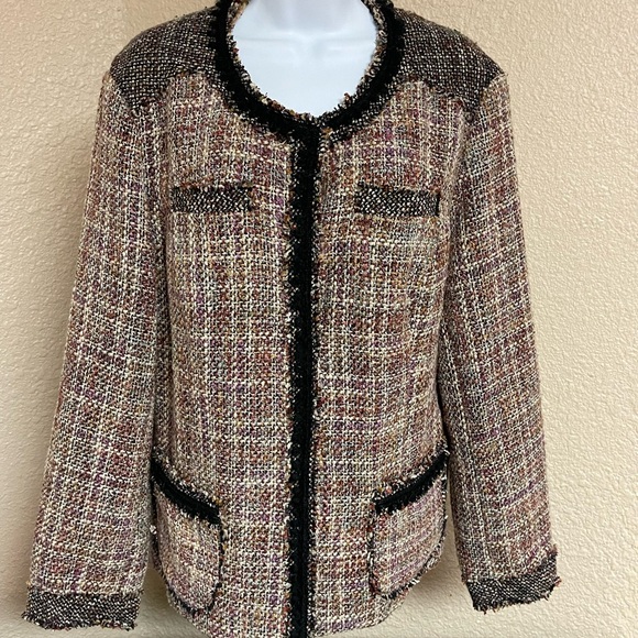 Coldwater Creek Multicolor Tweed Blazer - Picture 1 of 6